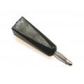 ; Plug; 2mm banana; 5A; black; Connection: soldering; DONAU