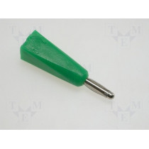 ; Plug; 2mm banana; 5A; green; Connection: soldering; DONAU