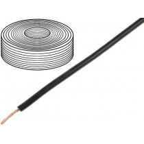 2501; Wire; stranded; Cu; 1x0,75mm2; PVC; black; 250V; -20÷80°C; 25m; DONAU
