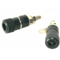 ; Socket; 4mm banana; 60VDC; L: 34mm; Cutout: Ø8mm; black; 