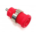 ; Socket; 4mm banana; 36A; red; soldering; DONAU