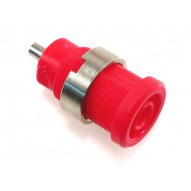 ; Socket; 4mm banana; 36A; red; soldering; DONAU