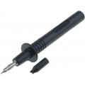 ; Test probe; 36A; black; Tip diameter: 4mm; Socket size: 4mm; DONAU