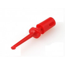 R8-H16F-RED; Clip-on probe; hook type; 0.3A; 60VDC; red; Grip capac: max.1.1mm; 