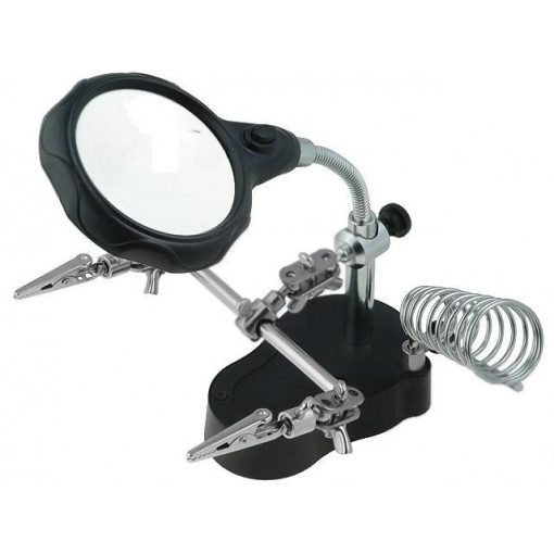 HH3; PCB holder with magnifying glass; 65mm; DONAU HH3; PCB holder with magnifying glass; 65mm; DONAU