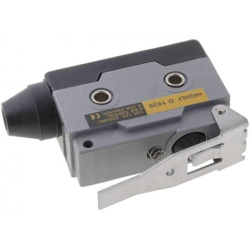 D1020; Microswitch SNAP ACTION; with lever; SPDT; 10A/250VAC; ON-(ON); HIGHLY