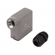 D10A-SE-2G-PG16; Enclosure: for HDC connectors; size D10A; for cable; for latch; DEGSON ELECTRONICS