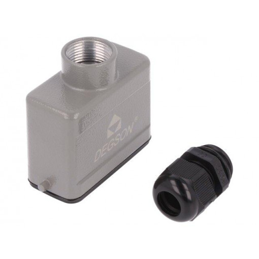 D10A-TE-2G-PG13.5; Enclosure: for HDC connectors; size D10A; for cable; for latch; DEGSON ELECTRONICS