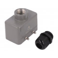 D10B-TE-4G-PG16; Enclosure: for HDC connectors; size D10B; for cable; straight; DEGSON ELECTRONICS