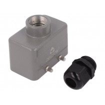 D10B-TE-4G-PG16; Enclosure: for HDC connectors; size D10B; for cable; straight; DEGSON ELECTRONICS
