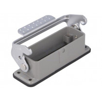 D16A-BK-1L; Enclosure: for HDC connectors; size D16A; with latch; straight; DEGSON ELECTRONICS