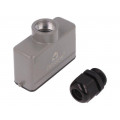 D16A-TE-2G-PG16; Enclosure: for HDC connectors; size D16A; for cable; for latch; DEGSON ELECTRONICS