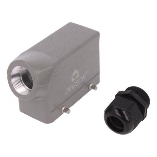 D16B-SE-4G-PG21; Enclosure: for HDC connectors; size D16B; for cable; angled; PG21; DEGSON ELECTRONICS