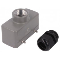 D16B-TE-4G-PG21; Enclosure: for HDC connectors; size D16B; for cable; straight; DEGSON ELECTRONICS