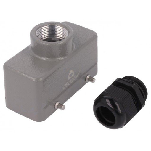 D16B-TE-4G-PG21; Enclosure: for HDC connectors; size D16B; for cable; straight; DEGSON ELECTRONICS