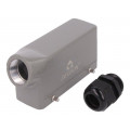 D24B-SE-4G-PG21; Enclosure: for HDC connectors; size D24B; for cable; angled; PG21; DEGSON ELECTRONICS