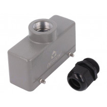 D24B-TE-4G-PG21; Enclosure: for HDC connectors; size D24B; for cable; straight; DEGSON ELECTRONICS