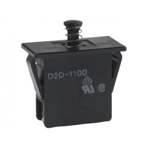 D2D-1100; Switch: door; Pos: 2; SPST-NO + SPST-NC; 16A/250VAC; black; OMRON OCB