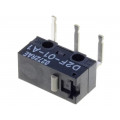 D2F-01-A1; Microswitch SNAP ACTION; without lever; SPDT; 0.1A/30VDC; Pos: 2; OMRON OCB