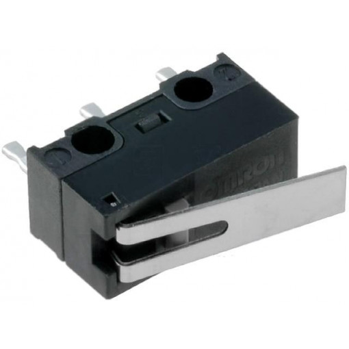D2F-01L; Microswitch SNAP ACTION; with lever; SPDT; 0.1A/30VDC; ON-(ON); OMRON OCB