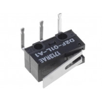 D2F-01L-A1; Microswitch SNAP ACTION; with lever; SPDT; 0.1A/30VDC; ON-(ON); OMRON OCB
