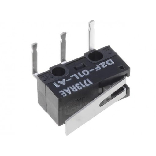 D2F-01L-A1; Microswitch SNAP ACTION; with lever; SPDT; 0.1A/30VDC; ON-(ON); OMRON OCB