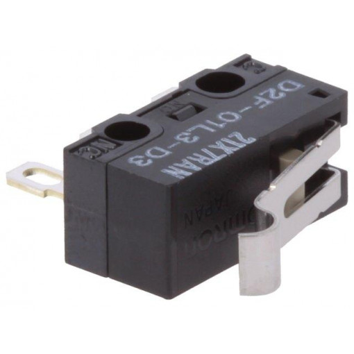 D2F-01L3-D3; Microswitch SNAP ACTION; with lever with roller simulation; OMRON OCB