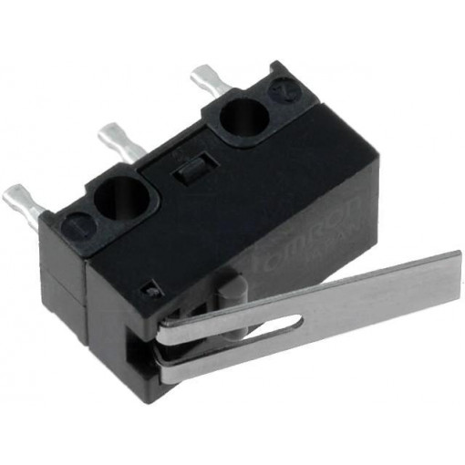 D2F-L; Microswitch SNAP ACTION; with lever; SPDT; 3A/125VAC; 2A/30VDC; OMRON OCB