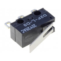 D2F-L-D3; Microswitch SNAP ACTION; with lever; SPDT; 3A/125VAC; 2A/30VDC; OMRON OCB