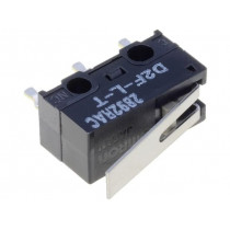 D2F-L-T; Microswitch SNAP ACTION; with lever; SPDT; 3A/125VAC; 2A/30VDC; OMRON OCB