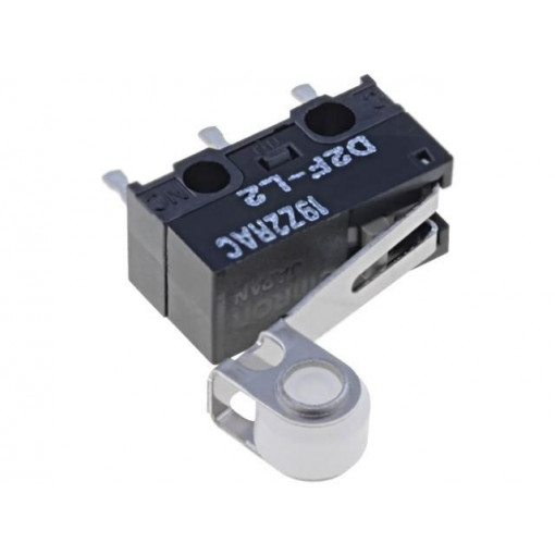 D2F-L2; Microswitch SNAP ACTION; with lever (with roller); SPDT; Pos: 2; OMRON OCB