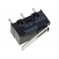 D2F221; Microswitch SNAP ACTION; with lever; SPDT; 0.1A/30VDC; ON-(ON); OMRON OCB