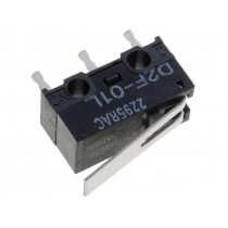 D2F221; Microswitch SNAP ACTION; with lever; SPDT; 0.1A/30VDC; ON-(ON); OMRON OCB
