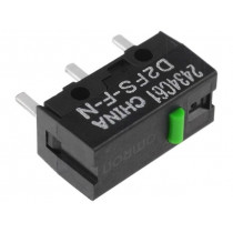 D2FS-F-N; Microswitch SNAP ACTION; without lever; SPST-NO; 0.1A/6VDC; IP40; OMRON OCB