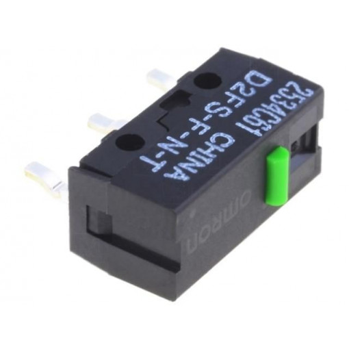 D2FS-F-N-T; Microswitch SNAP ACTION; without lever; SPST-NO; 0.1A/6VDC; IP40; OMRON OCB