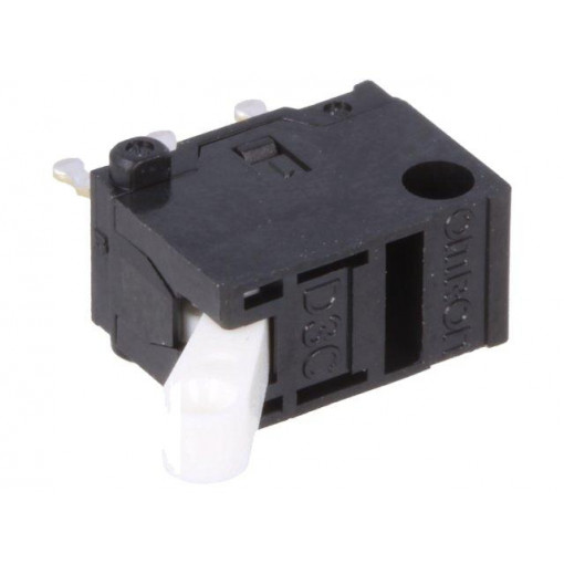 D3C-2220; Microswitch SNAP ACTION; with lever; SPDT; 0.1A/30VDC; Pos: 2; OMRON OCB