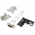 6355-0073-11; D-Sub; PIN: 15; plug; female; soldering; for cable; black; ENCITECH