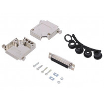 6355-0072-23; D-Sub; PIN: 25; plug; female; soldering; for cable; black; ENCITECH