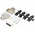 6355-0009-12; D-Sub; PIN: 15; plug; female; soldering; for cable; black; ENCITECH