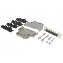 6355-0009-13; D-Sub; PIN: 25; plug; female; soldering; for cable; black; ENCITECH