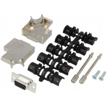 D45ZK09-DMS-K; D-Sub; PIN: 9; plug; female; soldering; for cable; black; ENCITECH