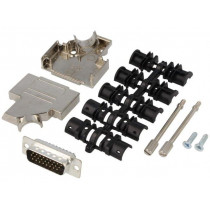 D45ZK15-HDP-K; D-Sub HD; PIN: 26; plug; male; soldering; for cable; black; ENCITECH