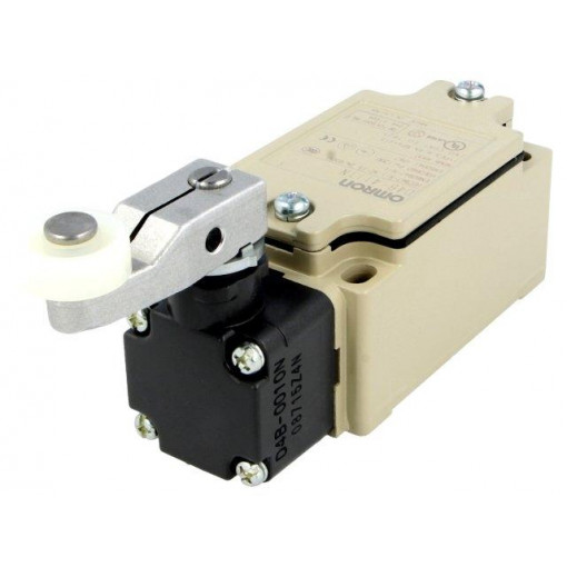 D4B-4111N; Limit switch; lever R 31,5mm, plastic roller Ø17,5mm; NO + NC; OMRON