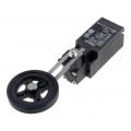 D4N-1A2H; Limit switch; adjustable lever R 25-89mm, rubber rollerØ50mm; OMRON