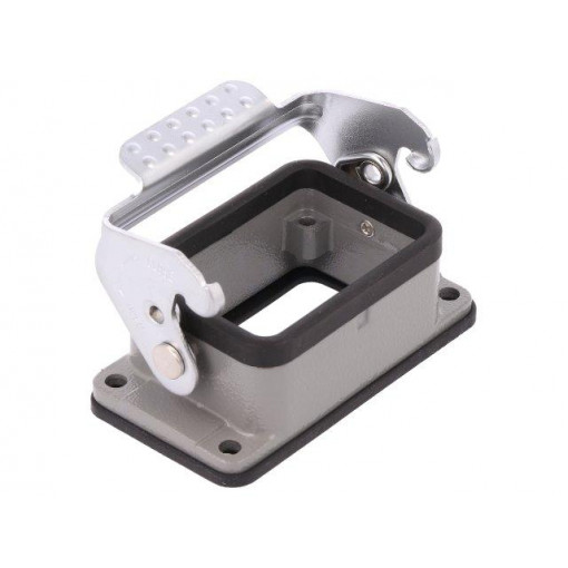 D6B-BK-1L; Enclosure: for HDC connectors; size D6B; with latch; straight; DEGSON ELECTRONICS