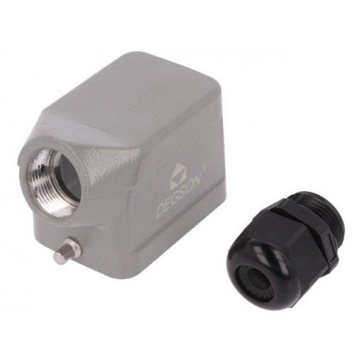 D6B-SE-2G-PG16; Enclosure: for HDC connectors; size D6B; for cable; for latch; DEGSON ELECTRONICS