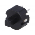 D6L90 F1 LFS; Switch: keypad; Pos: 2; SPST-NO; 0.01A/32VDC; black; THT; 1.3N; round; C&K