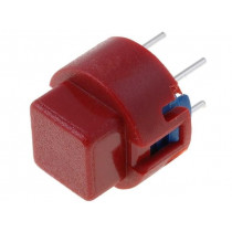 D6C40 F1 LFS; Switch: keypad; Pos: 2; SPST-NO; 0.01A/32VDC; red; THT; 1.3N; 50mΩ; C&K