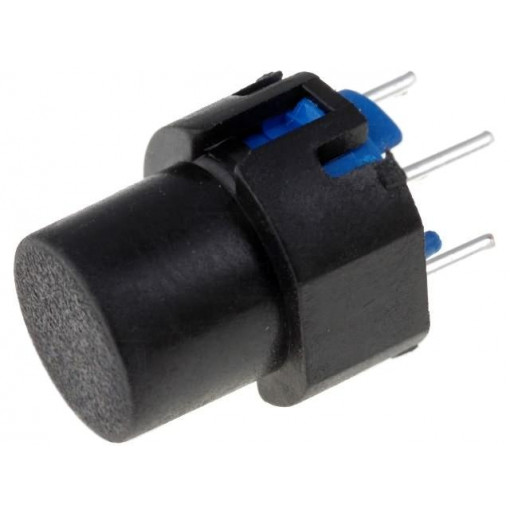 D6R90 F1 LFS; Switch: keypad; Pos: 2; SPST-NO; 0.01A/32VDC; black; THT; 1.3N; round; C&K