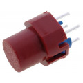 D6R40 F1 LFS; Switch: keypad; Pos: 2; SPST-NO; 0.01A/32VDC; red; THT; 1.3N; round; C&K